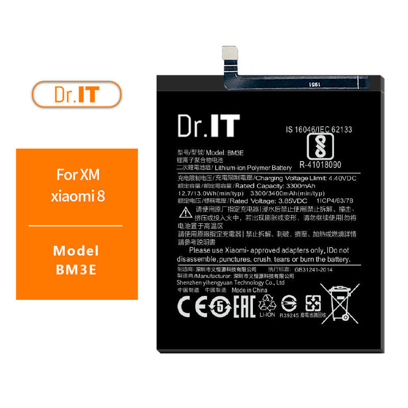 Rechargeable Mi BM3E Mobile Phone Battery 3400mAh 3.85V OEM Service